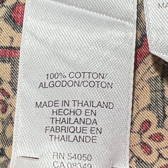 ❤️Jones New York Signature Women's 100% Cotton Shirt – Size XL Rich red  paisley - Picture 7 of 10